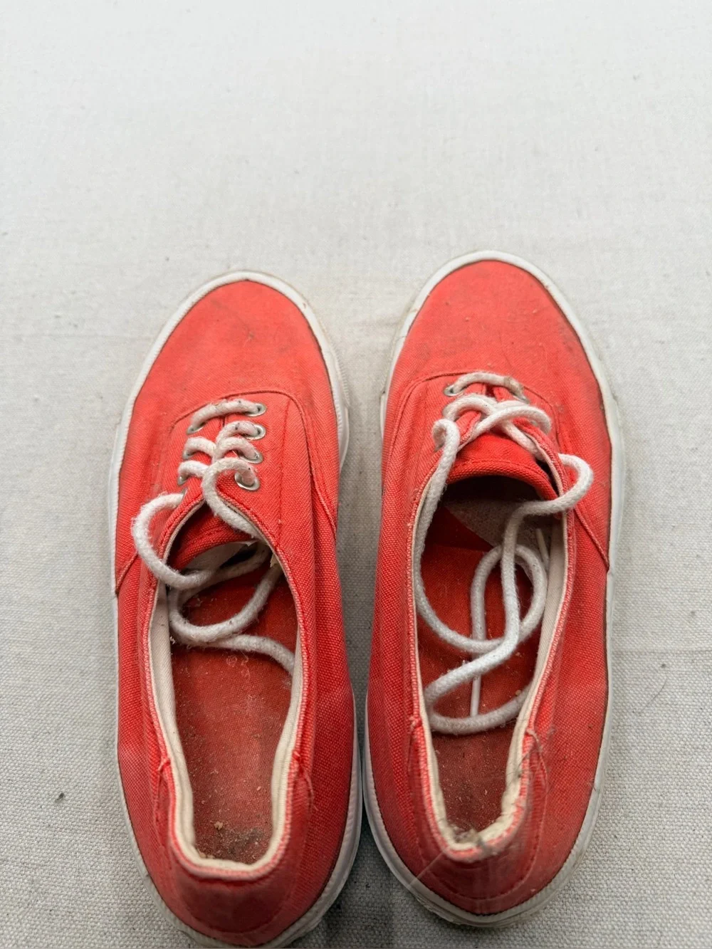 Tommy Bahama Red Canvas Low-Top Sneaker with White Laces